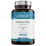 Probiotika 50 Milliarden KbE pro Dosis | 10 Bakterienstämme | Aktive Bakterien garantiert | 60 magensaftresistente Kapseln für eine bessere Resorption | Probiotika Komplex | Nutralie