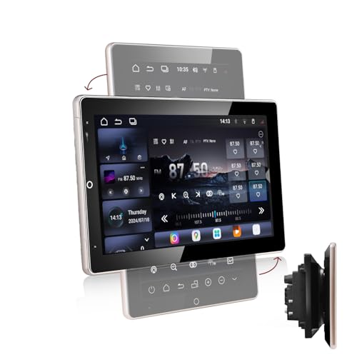 Amaseaudio Android 14 Autoradio, DSP+, 10.1 90 gedreht Touchscreen, 2 Din für Universal, DSP+, Unterstützung Android Auto Apple Carplay/GPS navi/Schneller Start/Backup Kamera/OBDII
