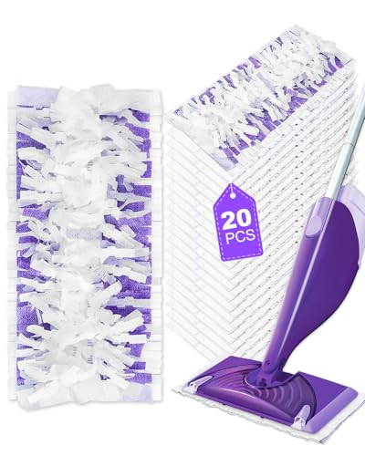 MyKEEPOW Replacement Mop Pads Refills 20 Pack for Swiffer Wet Jet Spray Mops for Floor Cleaning Disposable Mopping Pad