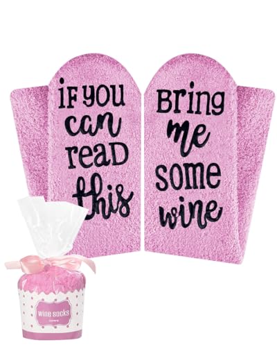 Coshang Luxury Novelty Funny Socks With Cupcake Gift Packaging If You Can Read This Wine For Women Men Gifts