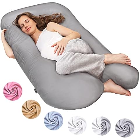 Almohada de embarazo y lactancia Smoothy, Classic XXL, 150 x 80 cm, Gris Cover