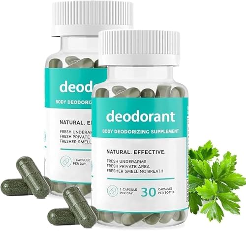 2025 Nuevo 30/60/90PCS Suplemento desodorizante corporal, Desodorante interno natural, Ingredientes naturales, Desodorante de larga duración, Suplemento desodorante para mujeres y hombres(60pcs)