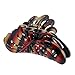 Hot Pink 5 inch Large Jaw Clip Hair Claw with leaf design (Motique Accessories)