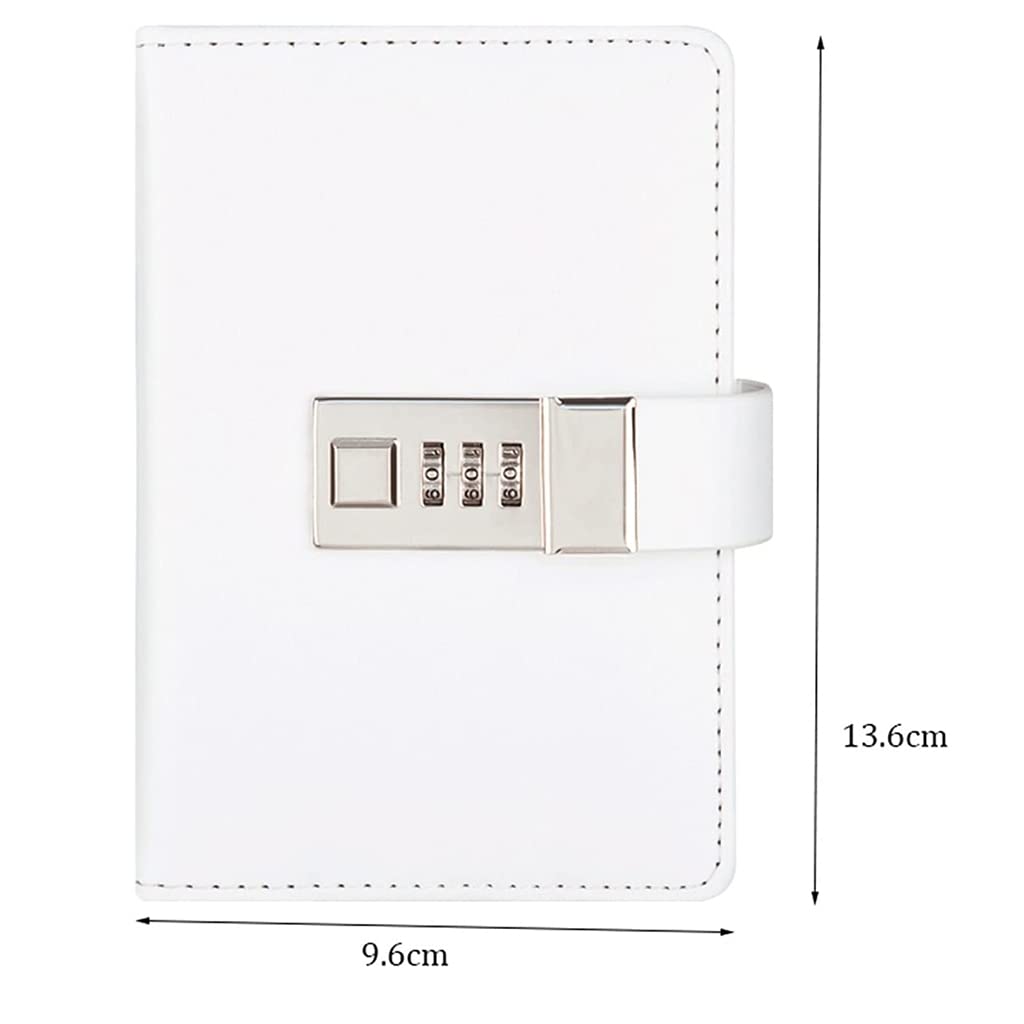 BmxauZ Squisito taccuino A8 con blocco password semplice e alla moda - Ideale per uso studentesco e professionale, perfetto per riunioni in ufficio, appunti aziendali e viaggi, portatile ed eleganteB
