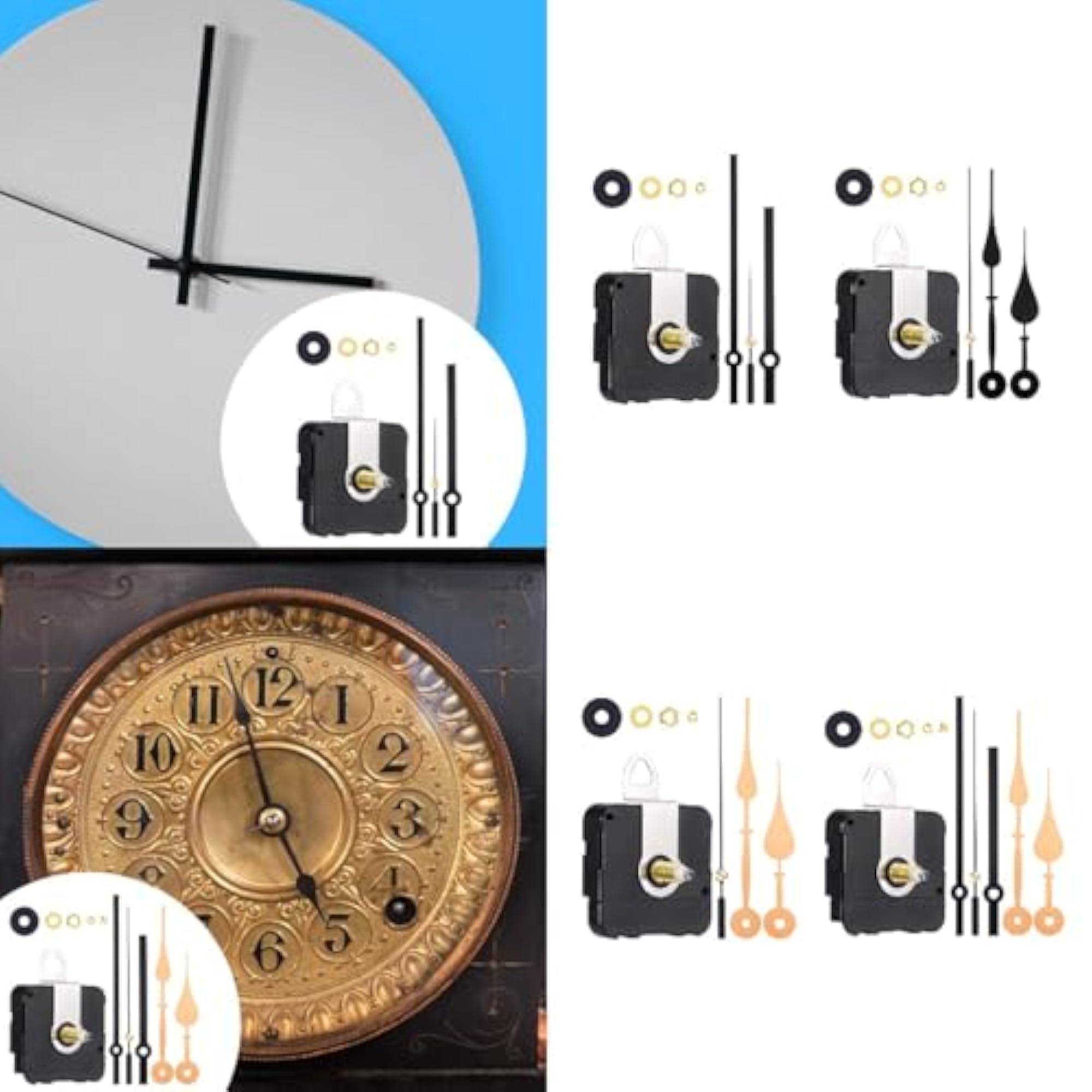 Quartz Clock Mechanism Kit for Wall Clock Replacement, Versatile Style A