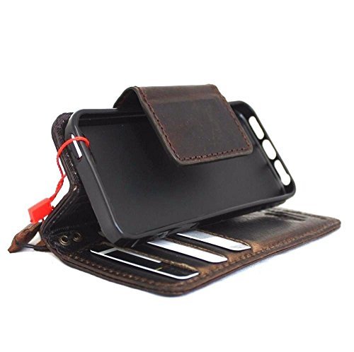 Genuine Full Leather Case For Iphone Se Book Wallet Magnet Cover Handmade Retro Pro 5S 5 S E Daviscase #TOP1