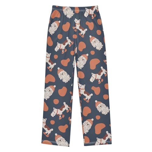 Boys' Pants Funny Dogs Long Bottoms Jogger Pants Elastic Waist Trousers with Pockets S-XL