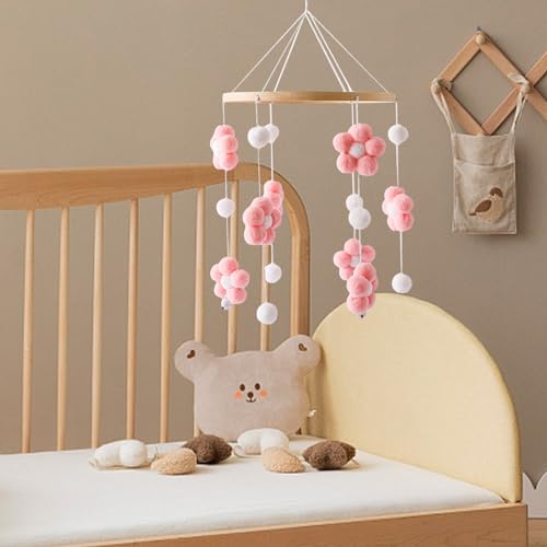 Móbile de bebê para berço, Berço móvel moderno, Carrossel de berço para bebês meninos e meninas de 0