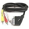 PremiumCord SCART kabel naar 3xCINCH, stekker naar stekker, IN/OUT schakelaar, zwart, 1,5m