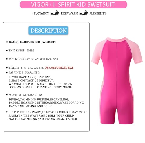 Image of karrack Girls and Boys One Piece Rash Guard Swimsuit Kid Water Sport Short Swimsuit UPF 50+ Sun Protection Bathing Suits