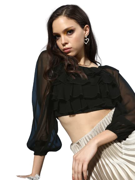 style quotient Women Black Solid Tops-picture-27