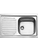  Smeg LYP791S - Fregadero (Lavabo sobre-encimera, Rectangular, Acero inoxidable, Acero inoxidable, 1 senos, Plaza)