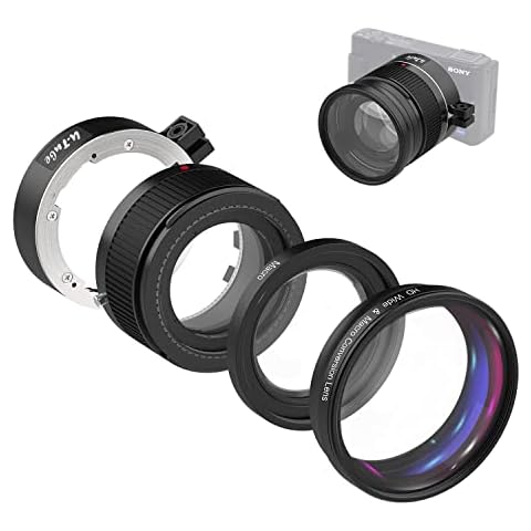 Iboolo&EooEye 2-in-1 Creative 18mm HD Wide Angle & 10x Macro Additional Lens Set for Sony ZV1/Sony ZV-1 Camera with Extension Tube,Bayonet Mount Lens Adapter,Drawstring Pocket Cover