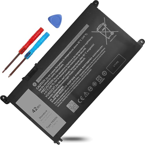 YRDD6 Laptop Battery for Dell Inspiron 5482 5485 5488 5491 3310 2-in-1 3493 3582 3583 3584 3593 3793 5493 5585 5593 5480 5590 5591 5594 5598 15 Vostro 3491 5481 5581 5490 1VX1H VM732 11.4V 42Wh