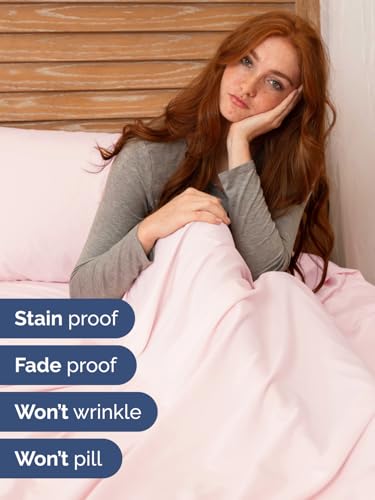 Image of Extra Deep Cal King Sheet Set - 6 Piece Cooling Bed Sheets - Lavender Pink | Hotel Luxury Bed Sheets Set, Easy & Secure Fit, Ultra-Soft, Wrinkle & Fade Free, Comfy Sheets Set with Extra Deep Pockets