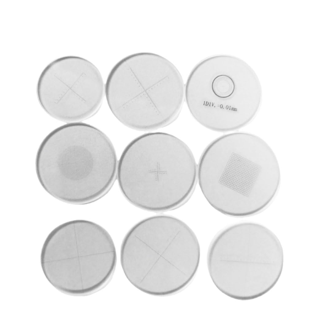 Płytka ze skalą mikrometryczną do okularu mikroskopu o wysokiej rozdzielczości - Precyzyjna linijka kalibracyjna - 1 szt(Cross line (diameter 24mm))