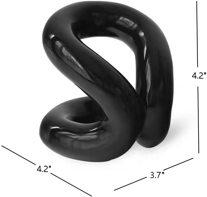 Handmade Ceramic Holder Stand for Toothbrushes, Makeup Brushes, and Pens - Minimalist Design for Bathroom Vanity and Countertops Decor (Black)