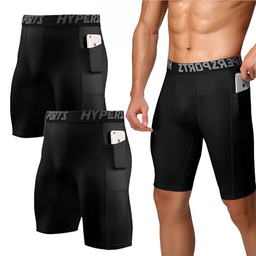 Recopilación de Pantalones cortos deportivos para Hombre del mes. 45 Pantalones Cortos de compresión para Hombre, 2 Licras Deportivas para Hombre con Bolsillo, Transpirable y Absorbe el Sudor, Ajusta Perfectamente, Adecuado para Correr, Gimnasio,...