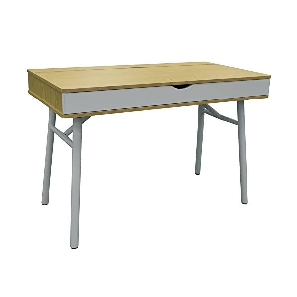 WATSONS TECH - Modern Retro Hideaway Office Desk/Computer Workstation - Oak/White