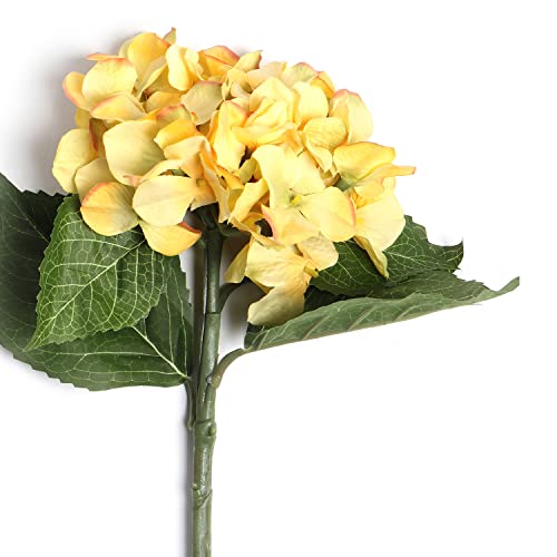 Image of Pure Home and Living Yellow Hydrangea Spray
