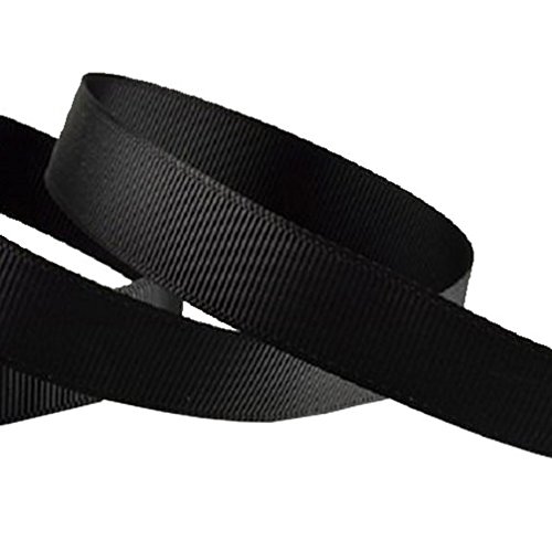 Black Grosgrain Ribbon – 10 Metre Roll, 10mm Wide – Durable Ribbed Fabric Ribbon for Crafts, Gift Wrapping, Sewing, Hair Bows, Decorations & DIY Projects