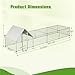 Zefvkip 26'Lx6.7'Wx6.6' ft Large Metal Chicken Coop, Walk-in Chicken Run, Galvanized Wire Poultry Chicken Hen Pen Cage
