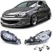 Produktbild Klarglas Scheinwerfer Schwarz H7 H7 + Adapter für Peugeot 206 1998-2008