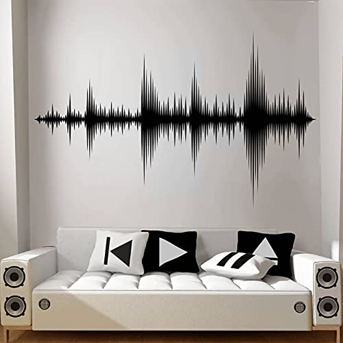 Audio Wave Wall Sticker Sound Wave Wall Decal Sonic Wall Art Decorative Removable Wallpaper For Recording Studio Music Room #TOP1