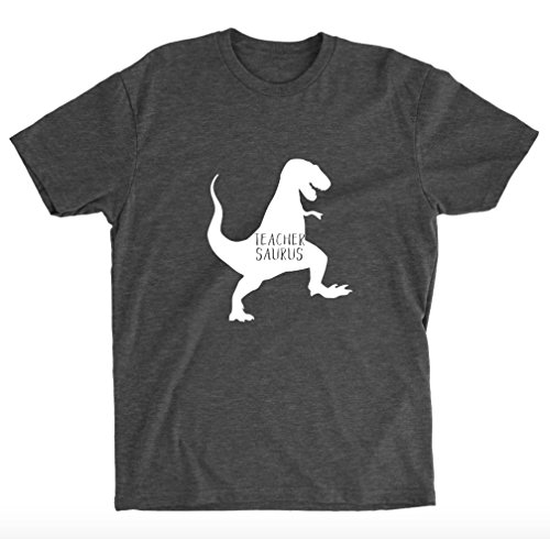 Teacher Saurus Dark Heather Grey Unisex T-shirt - Teacher Dinosaur Shirt - Teacher Shirts