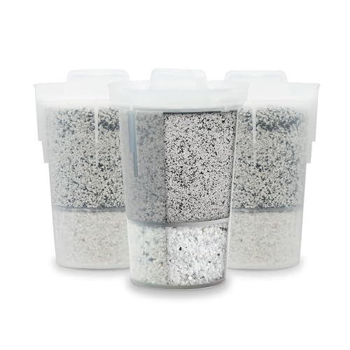 Santevia MINA Alkaline Fluoride Water Filter Value Pack | 3-Pack At Home Water Pitcher Filter Adds Minerals and Makes Alkaline Water | Fluoride, Chlorine & Lead Filteration | American Filtration Media