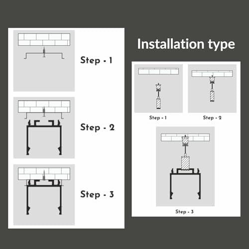 Image of (25x25mm) LED Strip Light 1Meter Aluminium Rectangular Surface Profile Light Channels with Diffused Cover, End Caps and Mounting Clips Without LED Straight Linear - Pack of 2