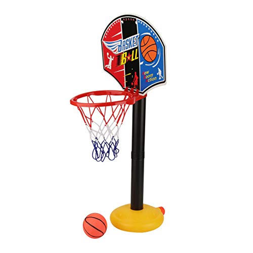Dpofirs Conjunto de cesta de basquete infantil, conjunto de basquete de montagem na parede de entret
