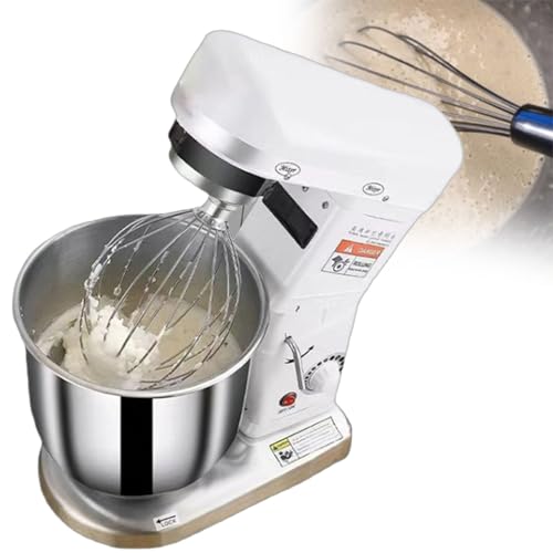 Commercial Food Mixer with Timer,Commercial Mixer 500w Stainless Steel Bowl Heavy Duty Electric Food Mixer Commercial,3 Adjustable Speeds,Great for Bakery Pizzeria,110V-7L