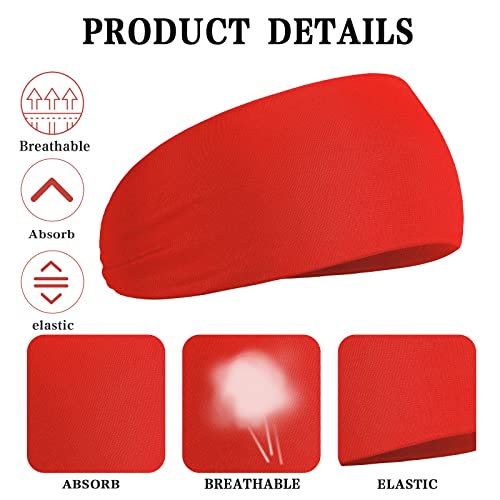 6 Pcs Kids Boys Headbands For Boys Athletic Sweatbands Boys Headbands For Kids Football Headband Youth Kids Sweat Bands Sweat Absorbing Elastic Hairband (Multi Colors) #TOP3