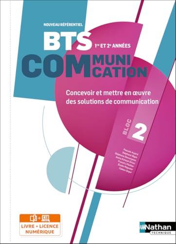 Bloc 2 - Concevoir et mettre en oeuvre des solutions de communication - BTS Communication 1re et 2e années - Éd. 2025 - Livre + licence