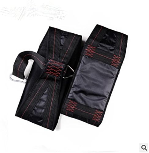 MHSH Outdoor/Gym/Home Fitness Workout Training Exercise Equipment Arm Strengthener Hanging AB Straps Belt Sling Abdominal Straps Pull Up (Black)