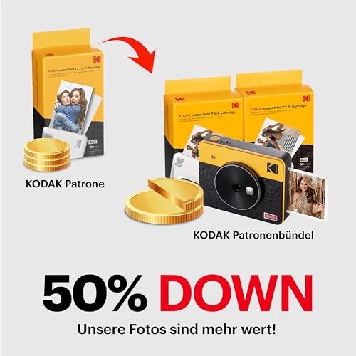 Kodak Mini Shot 3 Retro 4Pass 2-in-1 Sofortbildkamera und Drucker