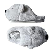 Parte superior: la tela está hecha de felpa corta gruesa de alta calidad, que proporciona una mejor calidez. Con un relleno de felpa de alta calidad, las zapatillas no se deforman fácilmente y son más bonitas.