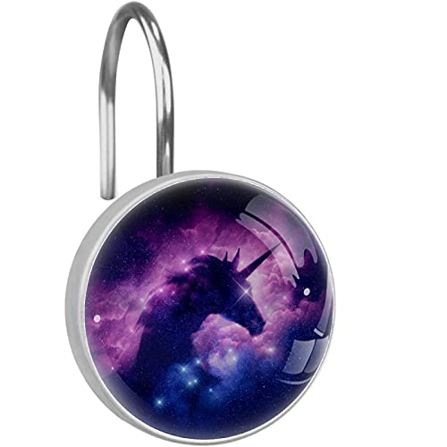 Crochets rideau de douche acier inoxydable univers licorne durable - 2