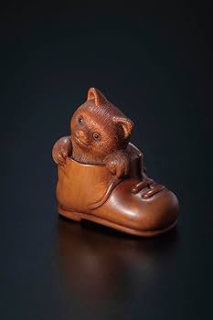 時代提げ物　獣骨　根付　石見根付　蟹文根付　M　8659 時代提げ物 獣骨 根付 石見根付 蟹文根付 M 8659 彫刻・オブジェ
