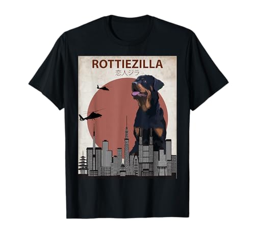 rottiezilla Funny Rottweiler T-Shirt | Hundeliebhaber Geschenk T-Shirt