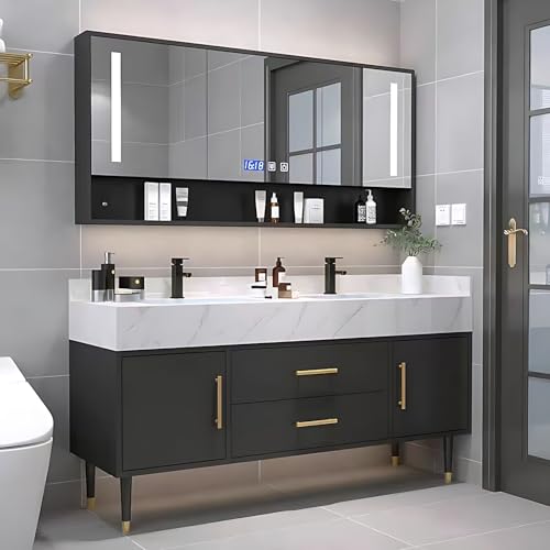 TIZAZO Double Bathroom Vanity - 56IN Vanity Sinks for Bathrooms