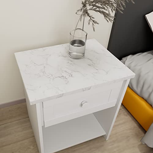 Decotalk Marble Contact Paper Marble Wallpaper Peel And Stick Marble Countertop Contact Paper Waterproof Matte White Marble Contact Paper For Kitchen Counter Removable Wallpaper Vinyl Marble 12"X120" #TOP4