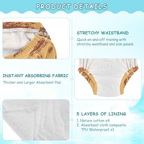 Image of Toddler Potty Training Underwear Cotton Absorbent Soft Baby Girl Boy Potty Training Pant 2t-5t