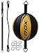 RDX Cuir De Vachette Double End Bag Corde Attache Poire de Vitesse Boxe Frappe Entrainement MMA Speed Ball Muay Thai - Jaune