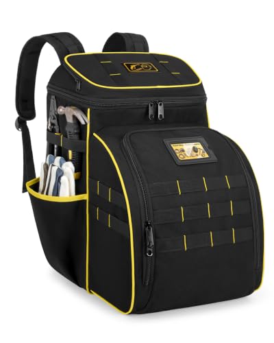 Image of YARWO Welding Tool Backpack for Men, Tool Bag for Welding Tools and Helmet