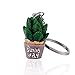 ZIYUYANG Porte-clés, Mini cadeau accessoire de porte-clés en résine de cactus en pot 3
