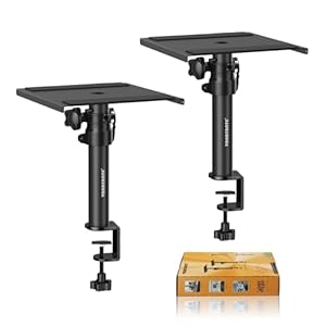 Vondynote Basic Schwarz Desktop Klemme Monitorständer Set