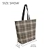ALAZA Tartan Plaid Pattern Canvas Tote Bag Handbags for Groceries Books