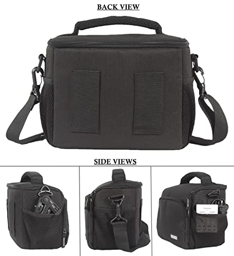 Image of Polyester WF-16 Camera Bag - DSLR Case with Adjustable Shoulder Strap & Rain Cover - for Nikon, Canon, Sony and All DSLR Cameras - Water Resistant - Anti Shock (Grey-Interior)